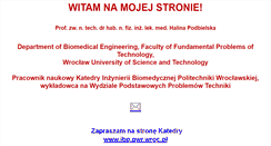 Desktop Screenshot of halinapodbielska.pl